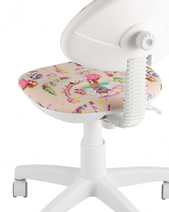 Кресло компьютерное детское УМКА Принсесски пластик белый / Princesski_5