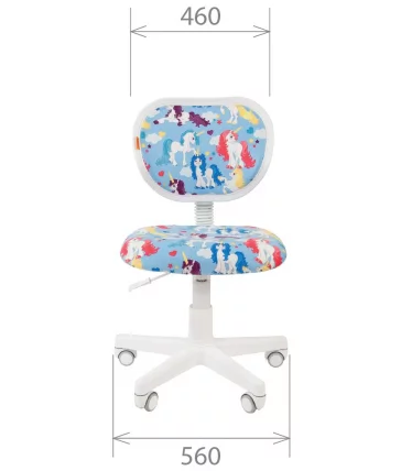 Детское кресло CХАИРМАН КИДС 106 Вхите Единороги / CHAIRMAN KIDS White_3