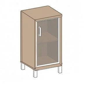 Стеллаж стекло в раме В411.4 Л Дуб девон / L_0