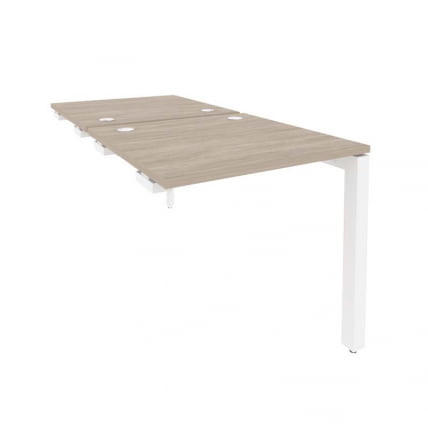 Стол-приставка двойной на П-образном м/к к опорным элем. ОНИКС О.МП-Д.СПР-0.8 Дуб Аттик/Белый / ONIX O.MP-D.SPR-0.8_0