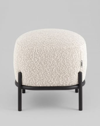 Пуф Стоун П ткань букле молочный_1