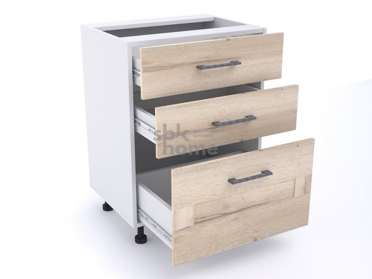 Стол с ящиками СЯ-60, Дублин (600*470*820) Дуб галифакс белый, 21617_1