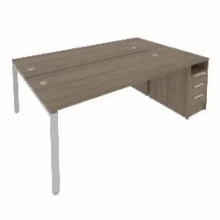 Рабочая станция с опорной тумбой Метал СйстемБ.РС-СТП-2.5 Вяз/Серый / Metal SystemБ.РС-СТП-2.5_0