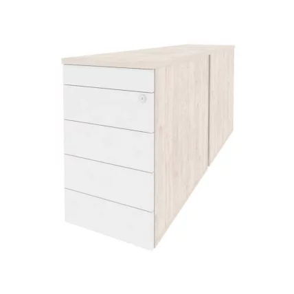 Тумба двойная приставная / опорная (ТИП-ОН) ОНИКС О.ТПО-2.8 ТИП Денвер Светлый/Белый / (TIP-ON) ONIX O.TPO-2.8 TIP_0