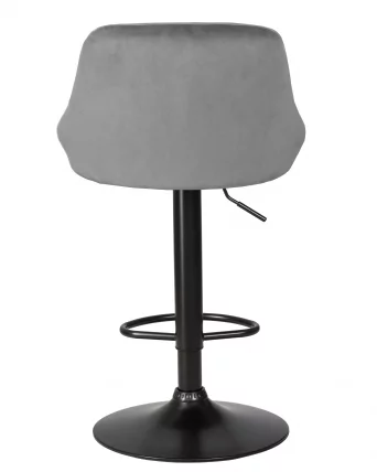 Стул барный ДОБРИН ЛОГАН БЛАCК Серый велюр МДЖ9-75 / DOBRIN LOGAN BLACK MJ9-75_4