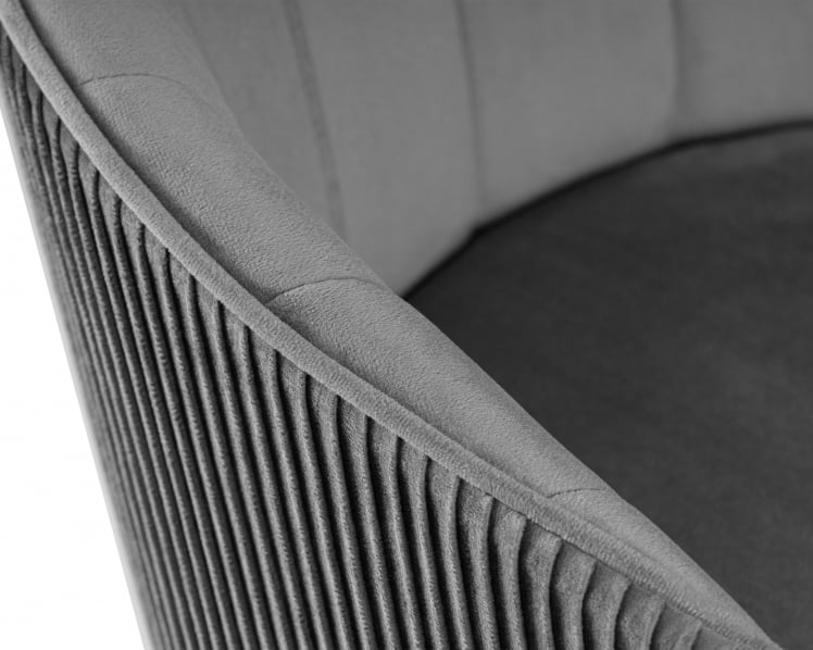 Стул барный ДОБРИН ДЭРCЙ БЛАCК (серый велюр (1922-19)) / DOBRIN DARCY BLACK_6