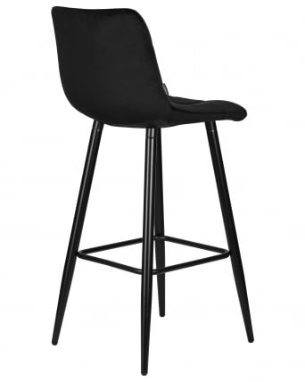 Стул барный ДОБРИН НИCОЛЕ (черные матовые ножки, черный велюр (108-77)) / DOBRIN NICOLE_3