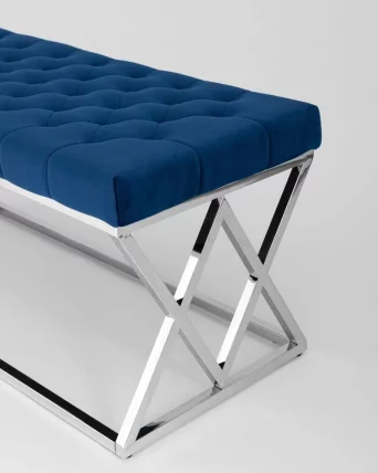 Банкетка ИНСИГНИЯ велюр Синий_4