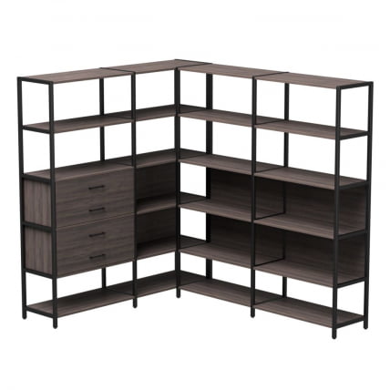 Набор стеллажных систем Еверпроф ЕВО №17 Дуб Пасадена Черный / Everprof EVO_0