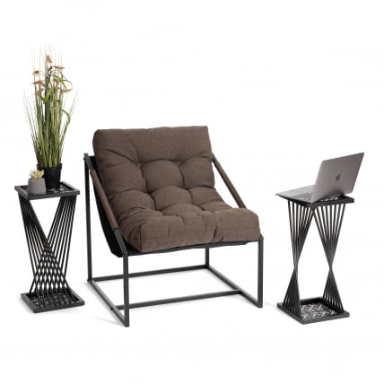 Кофейный стол Остериа/Остерия металл, черный, 25,5х25,5х59 см / Osteria/Остерия_7