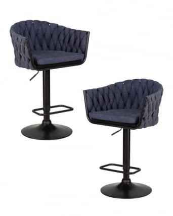 Стул барный ДОБРИН ЛЕОН (синяя ткань (ЛАР-275-29)) 2 шт / DOBRIN LEON (LAR-275-29))_0