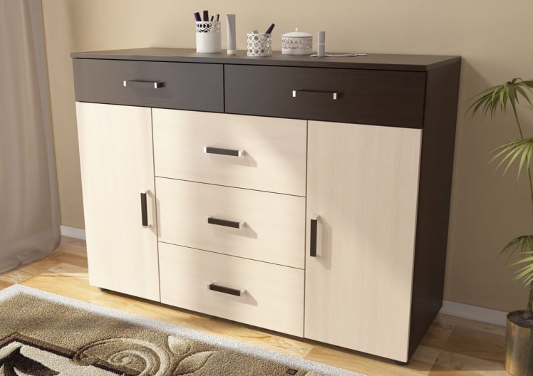 Комод Вега К-03 Венге/Дуб молочный_2