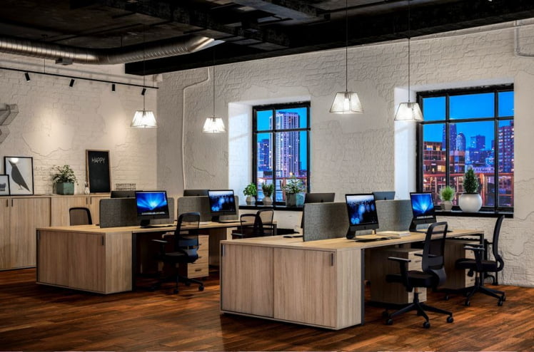 Мебель для офиса Сигма №7 Дуб светлый / Sigma_1