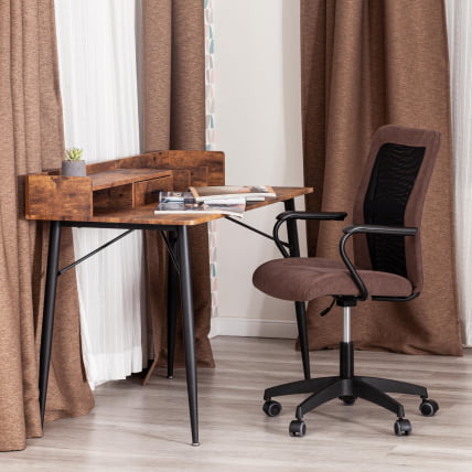 Кресло СТАФФ СТАФФ флок/ткань, коричневый/черный, 6/В-11 / STAFF STAFF 6/W-11_11