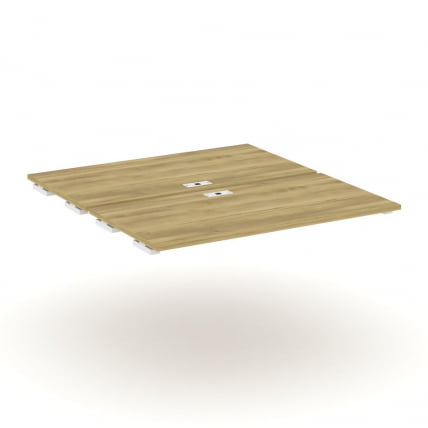 Двойной стол-приставка к двум опорным тумбам/шкафам CОНCЕПТ CН.ДСПР-007 Дуб Винченцо Белый / CONCEPT CN.DSPR-007_0