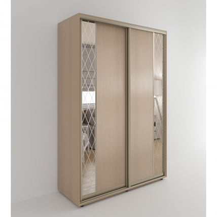 Шкаф-купе 2-х дверный Акцент-Вера ДР 1000х600 Дуб молочный_0