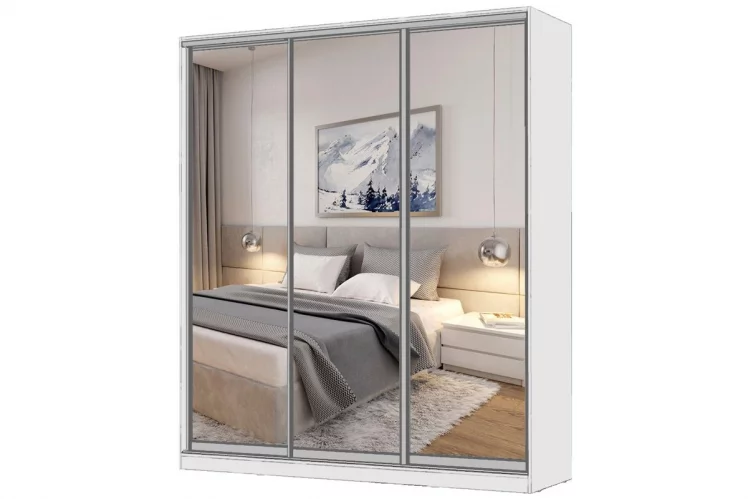 Шкаф-купе 3-х дверный Виктория 2000х584х2300, Белый 20ДЗДЗДЗ-ЯЯПП-Б 310-3313_0