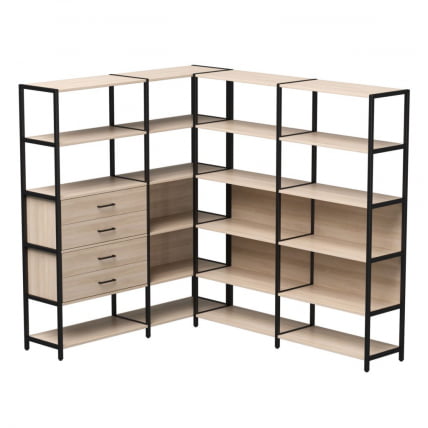 Набор стеллажных систем Еверпроф ЕВО №17 Дуб Соната Черный / Everprof EVO_0