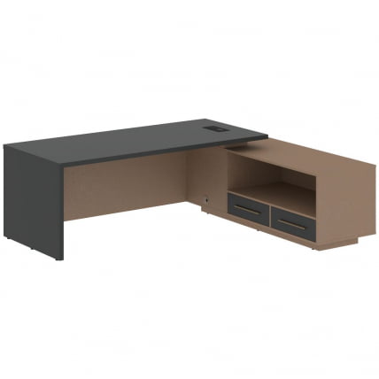 Стол руководителя правый ВЕЛИОН ВCТ 2319 Р Яшма черный Кобра / VELION VCT R_0