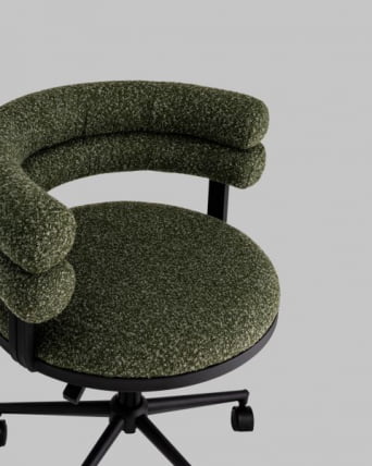 Стул офисный Понтй зеленый черные ножки / Ponty_11