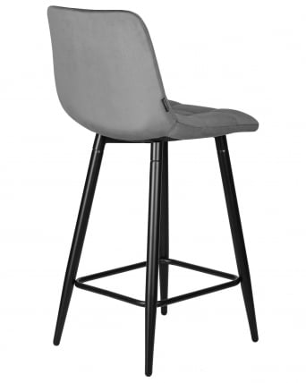 Стул полубарный ДОБРИН ОЛИВИА (черные матовые ножки, темно-серый велюр (108-91)) / DOBRIN OLIVIA_3