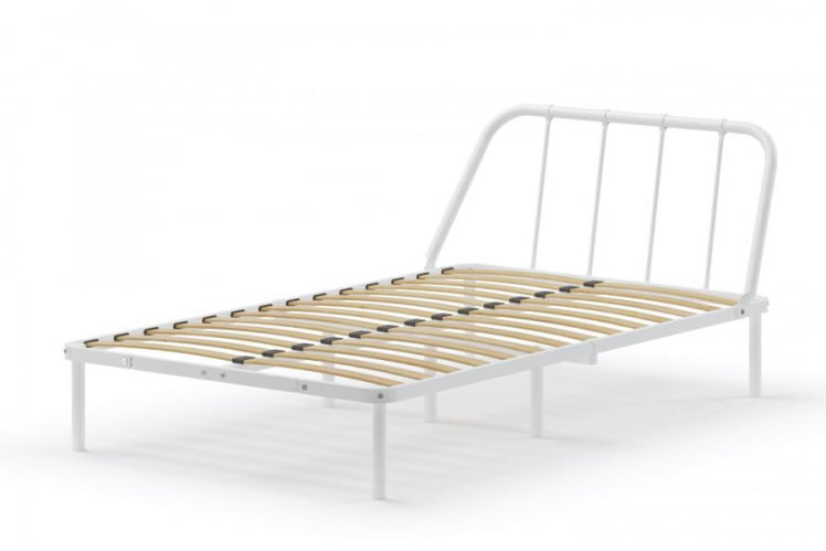 Кровать Мира с ортопедическими латами Цвет фасада: Белый; Материал фасада: Металл; Размер: 1200х2000 мм; Спальное место: 1200х2000 мм_0