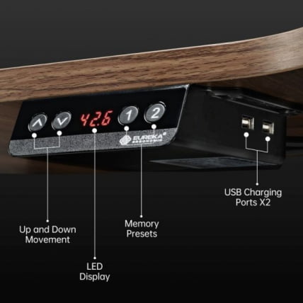 Стол для компьютера угловой (левый) c электрической регулировкой по высоте ЕУРЕКА ЕРК-Л60Л-ВН / c EUREKA ERK-L60L-WN_4