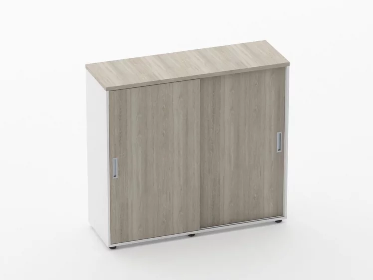 Тумба-купе высокая для рабочего модуля Дека 9.03.125 Дуб Сантана светлый/Белый / Deka_0