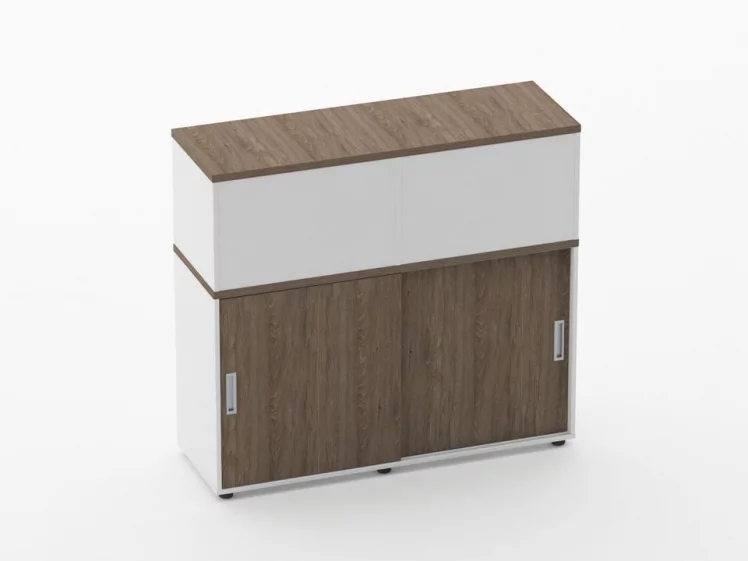 Тумба комбинированная высокая для рабочего модуля Дека 9.04.125 Дуб Верцаска/Белый / Deka_0