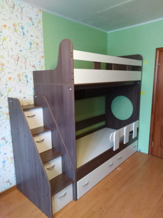 Кровать Юниор 1 (без бортика) Бодего-белое дерево_2