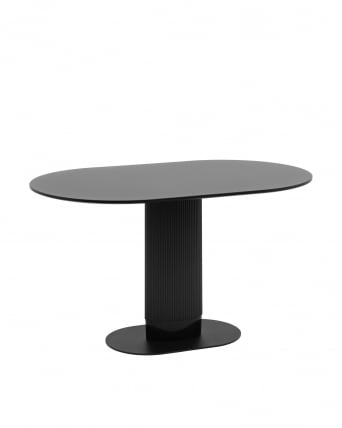 Стол овальный обеденный Мйстерй 130*80 черный / Mystery_0