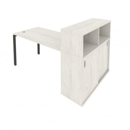 Рабочая станция с опорным шкафом-купе Метал Сйстем Б.РС-СШК-3.3 Наварра/Антрацит / Metal System_0