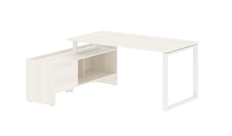 Стол с тумбой ЕДИС ЕКCТ 17814 Ясень Траун Белый / EDIS EQCT_0