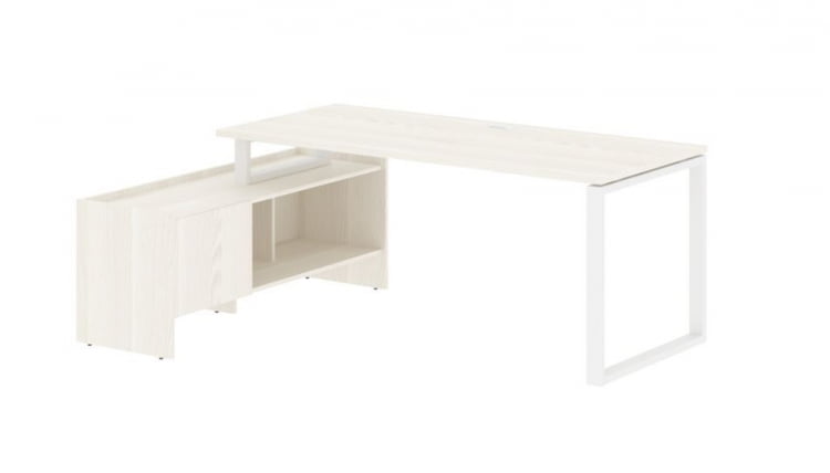 Стол с тумбой ЕДИС ЕКCТ 19814 Ясень Траун Белый / EDIS EQCT_0