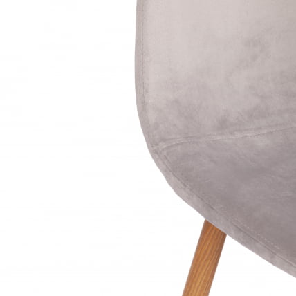 Стул БРЕЕЗЕ (мод. 4724) вельвет/металл, 44 х 53 х 87 см, Лигхт грей (светло-серый) ХЛР14 / натуральный / BREEZE (mod. Light grey HLR14_5