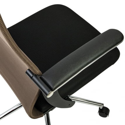 Кресло руководителя БРАБИКС ПРЕМИУМ Ултимате ЕКС-801 хром Черное/коричневое / BRABIX PREMIUM Ultimate EX-801_10