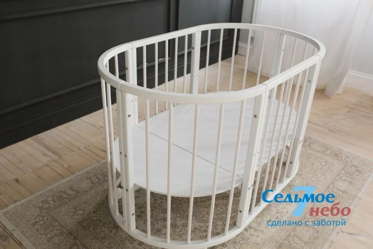 Кровать-трансформер 6-в-1 Меррй Хаппй 01 Комплект Белая / Merry Happy_6