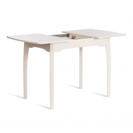 Стол CАТЕРИНА бук, мдф, 100+30кс70кс75, Иворй вхите / CATERINA 100+30x70x75, Ivory white_5