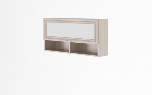 Полка навесная Остин Модуль №17 Ясень шимо светлый/белый_0