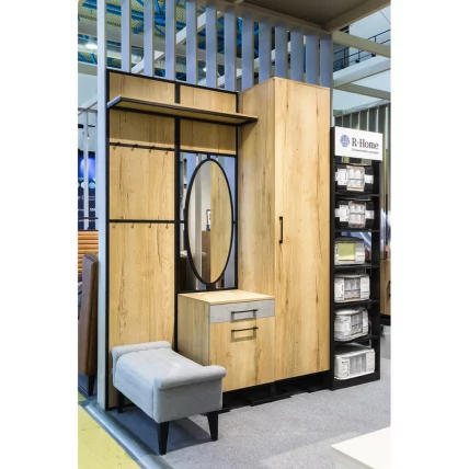 Панель для прихожей с вешалкой Лофт (В) Дуб Натур / Loft_7