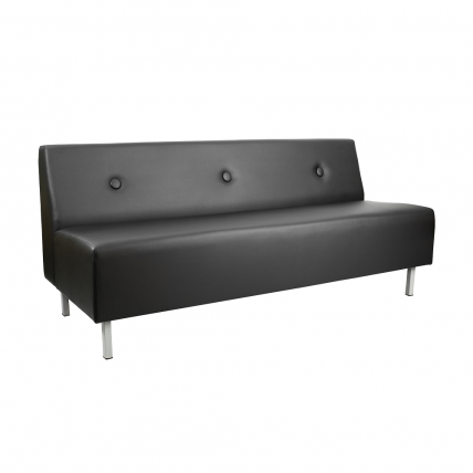 Диван офисный Скайнет секция тройная без подлокотников модуль А черный Екотекс 3001 / Ecotex_0