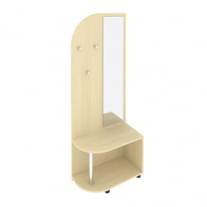 Вешалка с багажницей и зеркалом ЛИГХТ С-ВБЗ-80 Клен / LIGHT_0