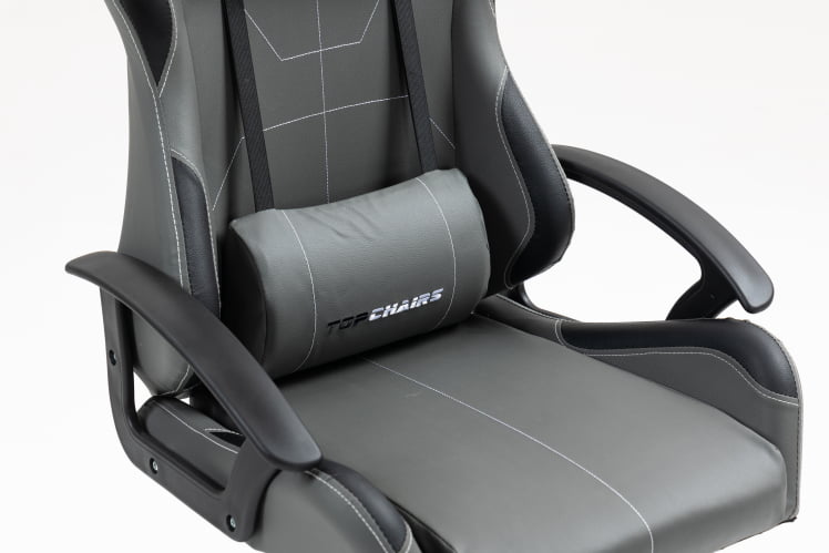 Кресло спортивное ТопЧаирс Вйверн серо-черный / TopChairs Wyvern_5