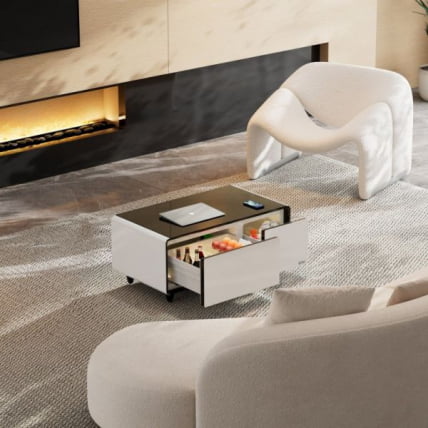 Умный кофейный столик с холодильником ЕУРЕКА ТБ90, Вхите+Блаcк / EUREKA TB90, White+Black_7