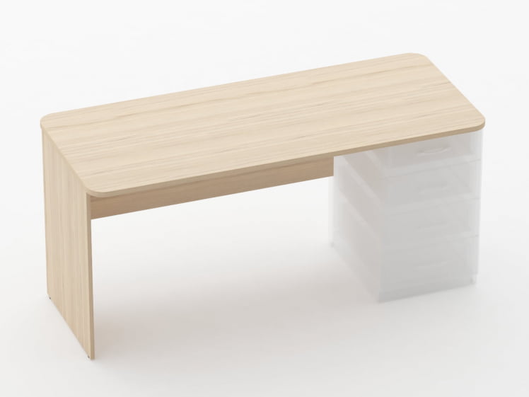 Стол прямой под встроенную тумбу Глассй 1.101.16Пр Орех / Glassy_0