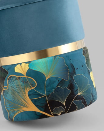 Пуф Кэрри с ящиком велюр Гингко без ножек / Gingko_10