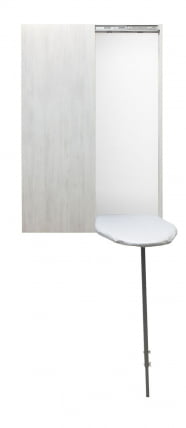 Шкаф со встроенной гладильной доской Ирон Слим Еко (левый, купе) Беленый дуб / Iron Slim Eco_1