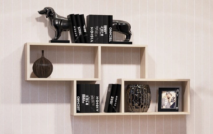 Полка навесная КВС 1150 Дуб сонома светлый / KWS_1