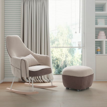 Кресло-качалка Микуна (Микуна) Винг/Моом ватервоод текстиль пинк тиерра/лигхт грей / Micuna Wing/Moom waterwood pink tierra/light grey_3