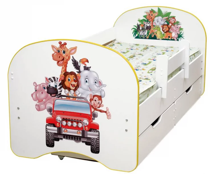 Кровать детская с фотопечатью с 2-мя ящиками 800*1900 Холодное сердце_0